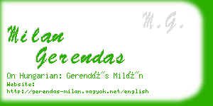 milan gerendas business card